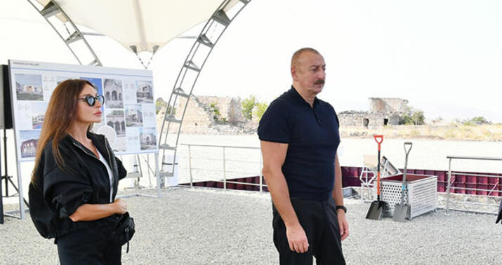 Prezidentlə xanımı Ağdama getdilər