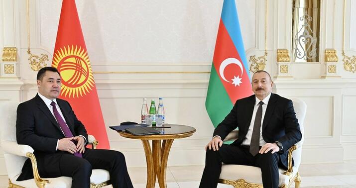 Azərbaycan və Qırğızıstan prezidentlərinin görüşü başladı