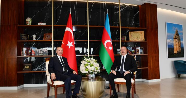 Azərbaycan və Türkiyə prezidentlərinin təkbətək görüşü başladı