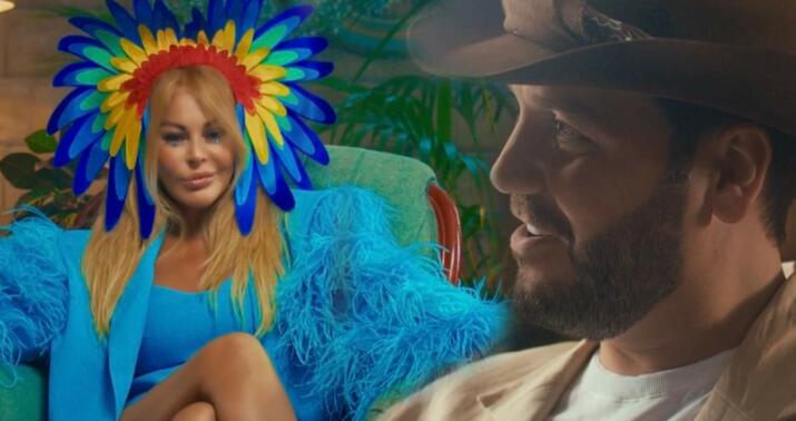 Aygün Kazımova Rəsulla kamera qarşısında... -