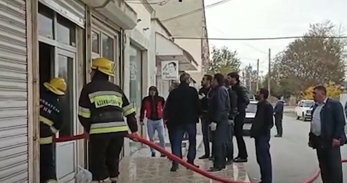 Kürdəmirdə mağazada yanğın -