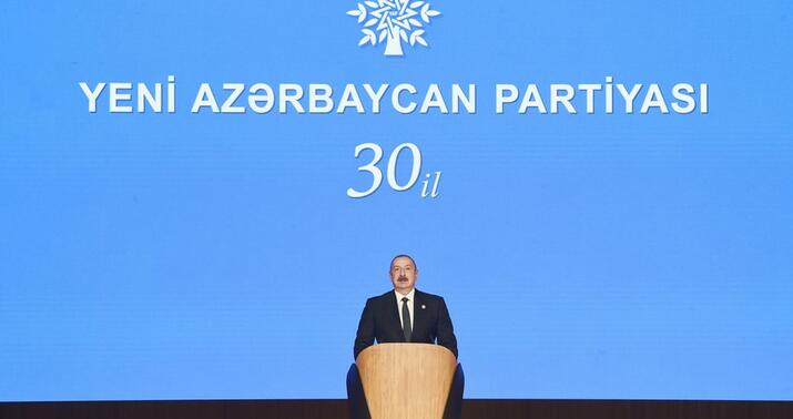 İlham Əliyev YAP-ın tədbirində çıxış etdi -