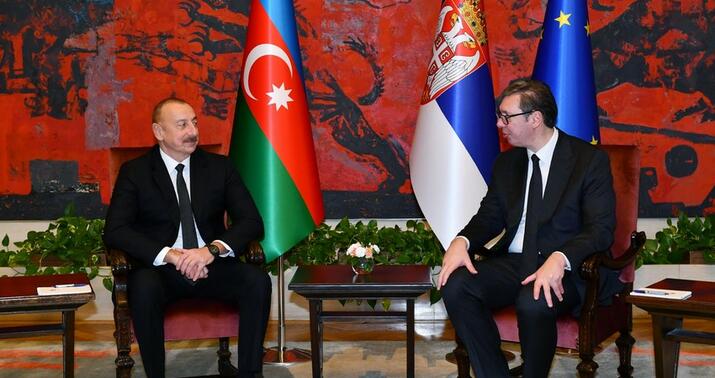 İlham Əliyev Aleksandar Vuçiçlə görüşdü -
