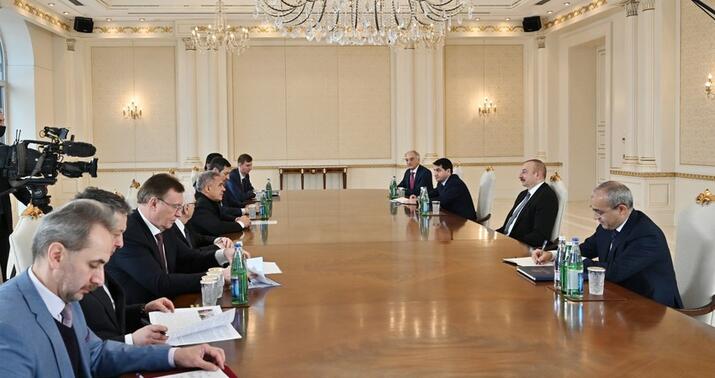 İlham Əliyev Tatarıstan Prezidentini qəbul etdi -