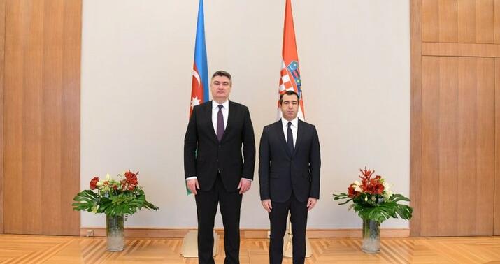 Səfirimiz etimadnaməsini Xorvatiya prezidentinə təqdim etdi -