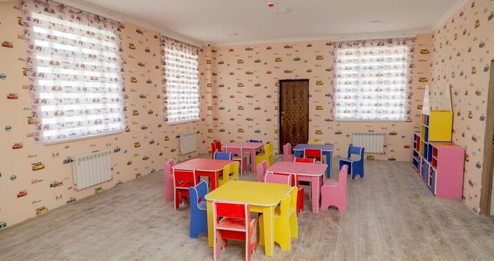 Oğuzda inşa edilmiş körpələr evi-uşaq bağçası istifadəyə verildi