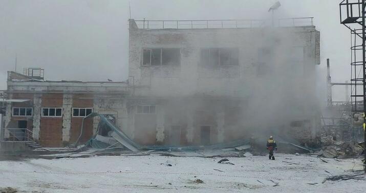 Rusiyada zavodda yanğın -