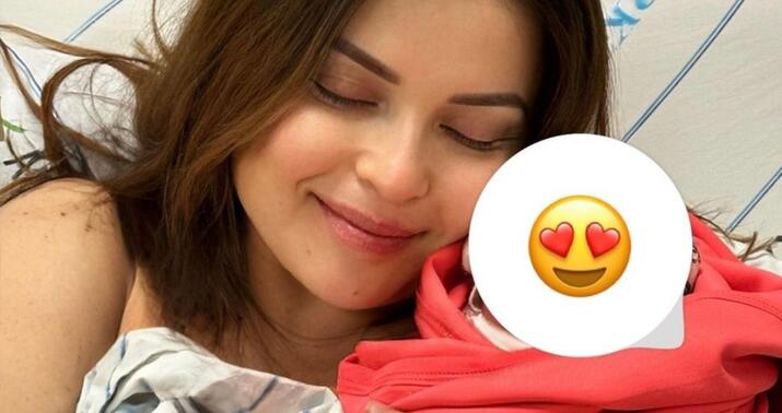 Sevda Yahyayeva yeni doğulan qızıyla -