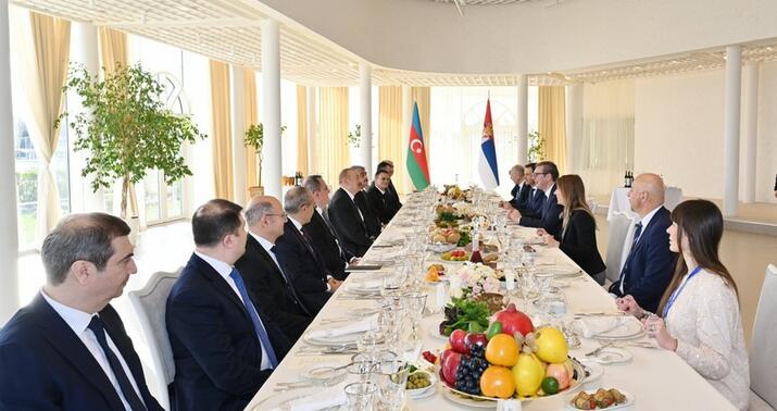 İlham Əliyevin adından Aleksandar Vuçiçin şərəfinə nahar verildi