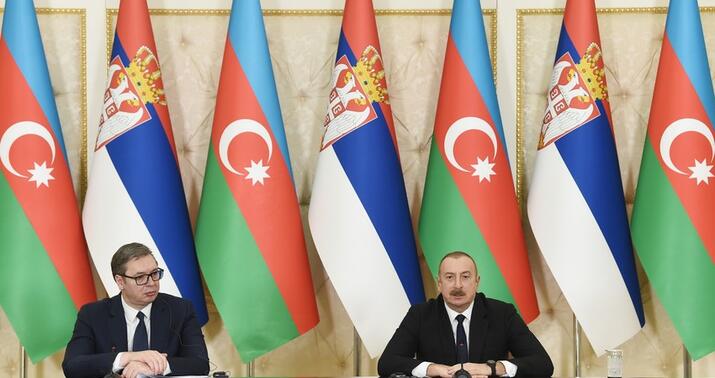 Əliyev və Vuçiç mətbuata bəyanatlarla çıxış etdi -