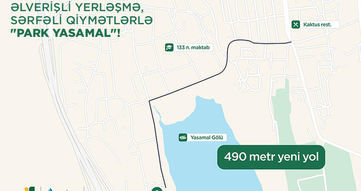 Əlverişli yerləşmə və sərfəli qiymətlərlə mənzillər "Park Yasamal"da! -