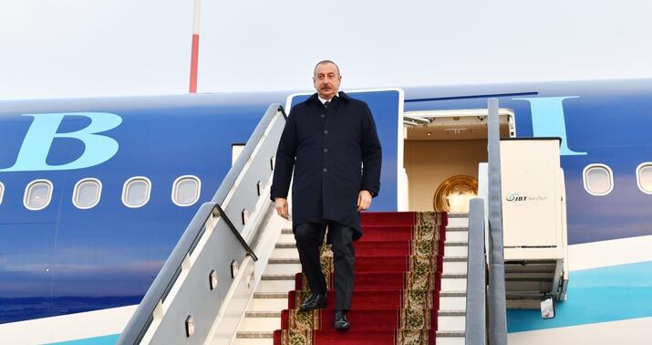 İlham Əliyev Rusiyaya getdi -
