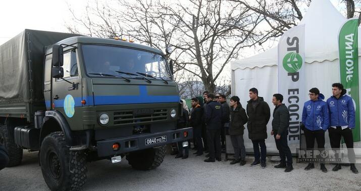 Sülhməramlıların dörd avtomobili Laçın yolundan keçdi