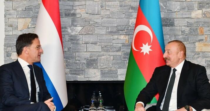 İlham Əliyev Davosda Niderland Krallığının Baş naziri ilə görüşdü