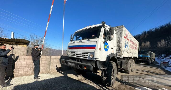 Sülhməramlıların 50 avtomobili Laçın yolundan keçdi –