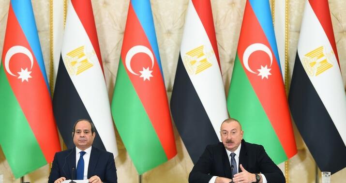 Əliyev və Sisi mətbuata bəyanatlarla çıxış etdi –