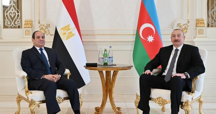 Azərbaycan və Misir prezidentlərinin təkbətək görüşü oldu