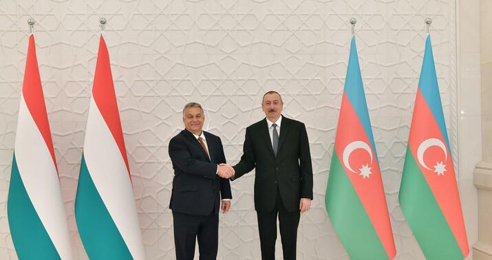 Əliyev və Orban mətbuata bəyanatlarla çıxış etdi