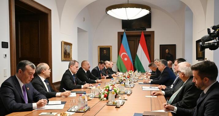 Prezident Macarıstanın Baş naziri ilə geniş tərkibdə görüşdü –