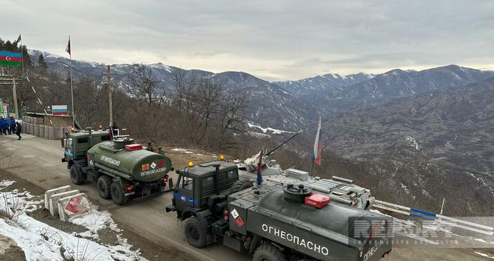 Sülhməramlıların 65 avtomobili Laçın yolundan keçdi –