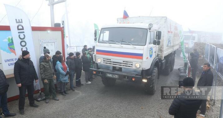 Sülhməramlıların 30 avtomobili Laçın yolundan keçdi