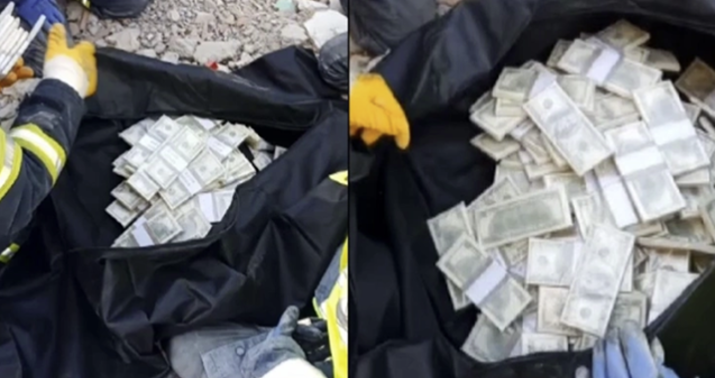 Dağıntılar altından 2 milyon dollar tapıldı