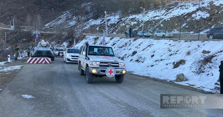 BQXK-nın avtomobilləri Laçın yolundan keçdi -