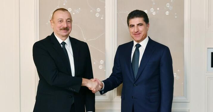 İlham Əliyev Neçirvan Bərzani ilə görüşdü –