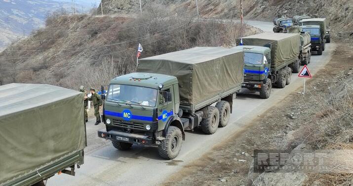 Sülhməramlıların 67 avtomobili Laçın yolundan keçdi
