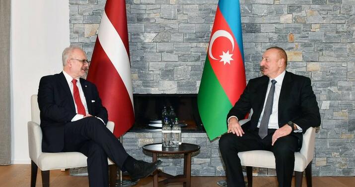 Latviya Prezidentinin rəsmi qarşılanma mərasimi oldu