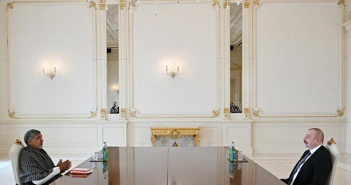 İlham Əliyev Kailaş Satyartini qəbul etdi -