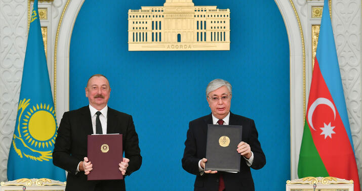 Azərbaycan-Qazaxıstan sənədləri imzalandı