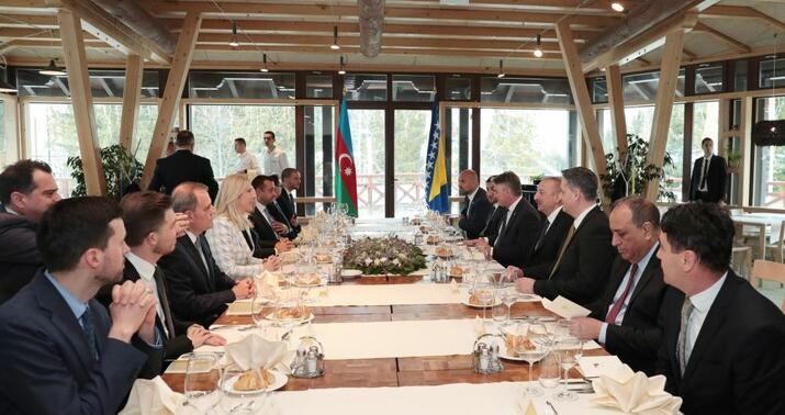 Sarayevoda İlham Əliyevin şərəfinə rəsmi nahar verildi