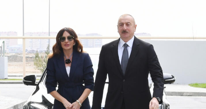 Prezident və xanımı Doğum Evində və Uşaq Poliklinikasında yaradılan şəraitlə tanış oldu