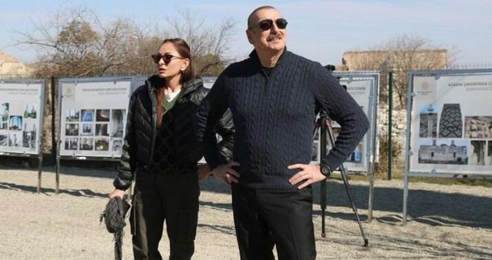 Prezident və xanımı Şuşada yaşayış kompleksinin tikintisi ilə tanış oldu