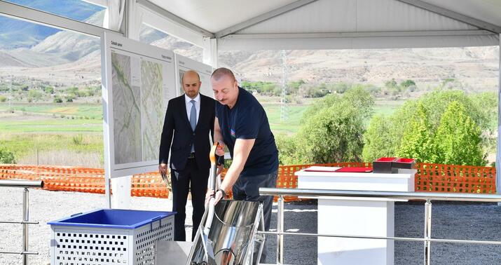 Prezident Qubadlıda ilk yaşayış məhəlləsinin təməlini qoydu -