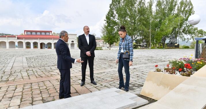 Prezident və xanımı Şuşada bir sıra açılışlarda iştirak etdilər