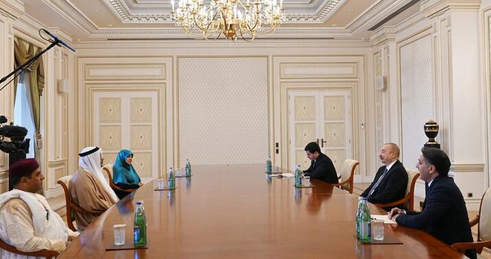 İlham Əliyev Ərəb Parlamentinin prezidentini qəbul etdi -