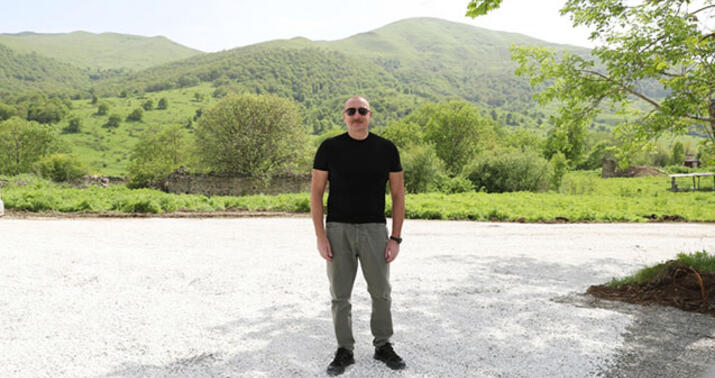 İlham Əliyev Laçına getdi -