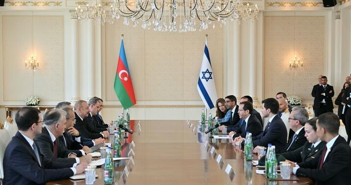 Azərbaycan və İsrail prezidentlərinin geniş tərkibdə görüşü keçirildi -