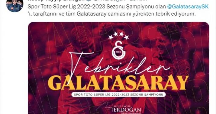 Türkiyə Prezidenti "Qalatasaray”ı təbrik etdi