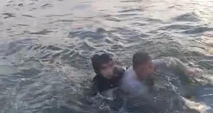 Bulvarda batan şəxs xilas edildi -