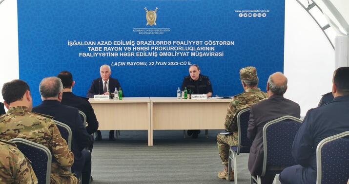 Baş prokuror Laçın şəhərində əməliyyat müşavirəsi keçirdi -