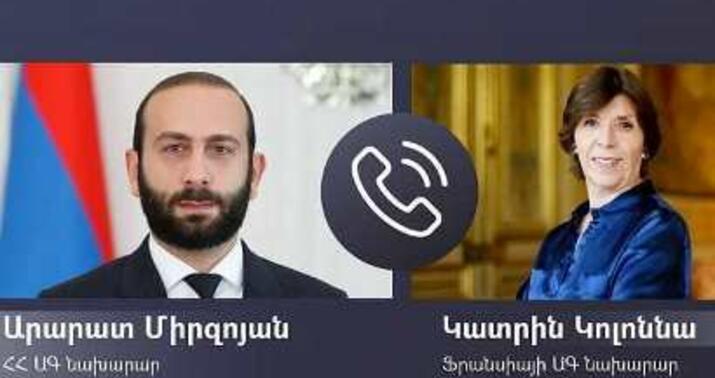Ararat Mirzoyan fransız həmkarı ilə Qarabağı müzakirə etdi