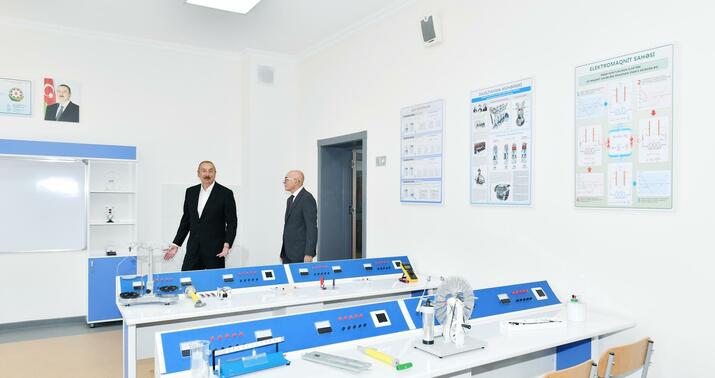 Şəmkirdə məktəb-liseyin yeni binasının açılışı oldu -