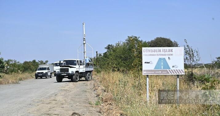 Ağdam-Xankəndi yolu işıqlandırıldı -