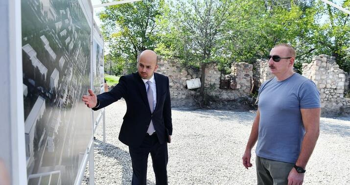 Prezident Zəngilanda üç yaşayış kompleksinin təməlini qoydu