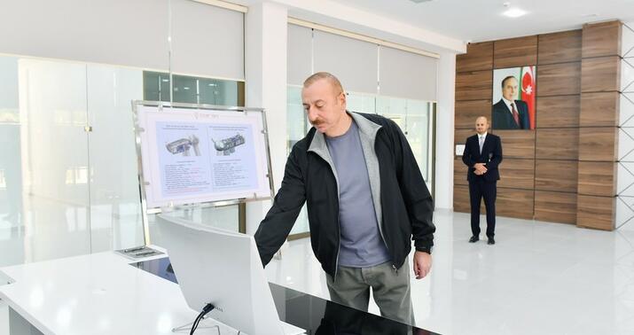 İlham Əliyev Cəbrayıl Rəqəmsal İdarəetmə Mərkəzinin açılışında -