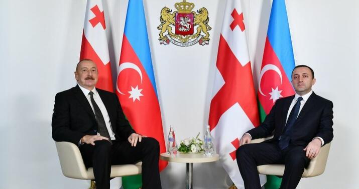 İlham Əliyevin İrakli Qaribaşvili ilə təkbətək görüşü oldu -