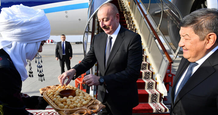 İlham Əliyev Qırğızıstanda səfərdədir -